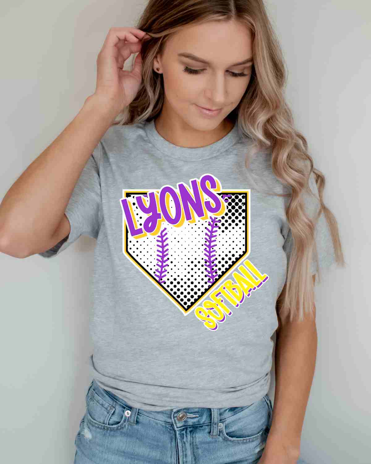 Lyons Softball Home Plate DTF Transfers - Rustic Grace Heat Transfer Company