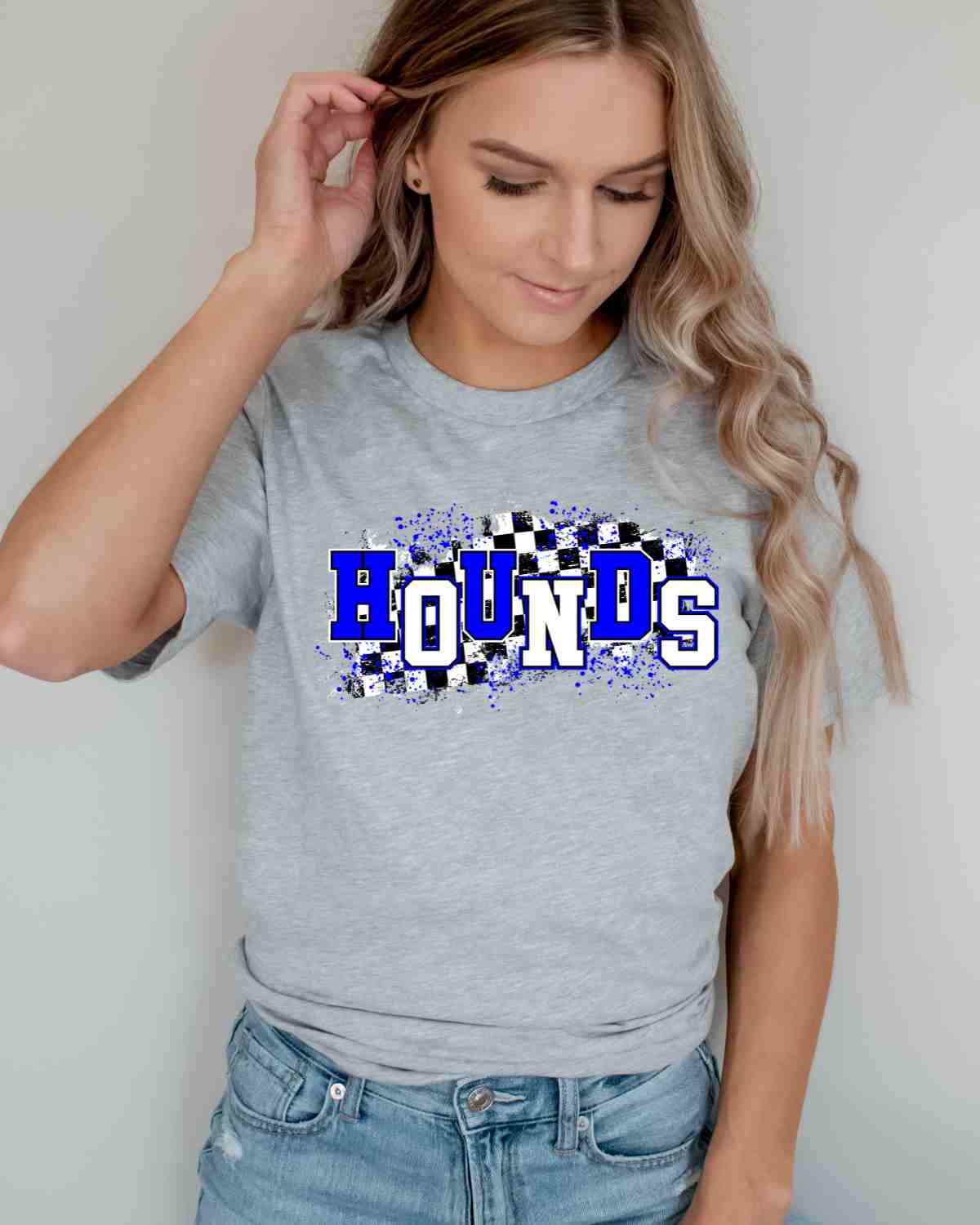 Hounds Checkered Swash DTF Transfer - Rustic Grace Heat Transfer Company