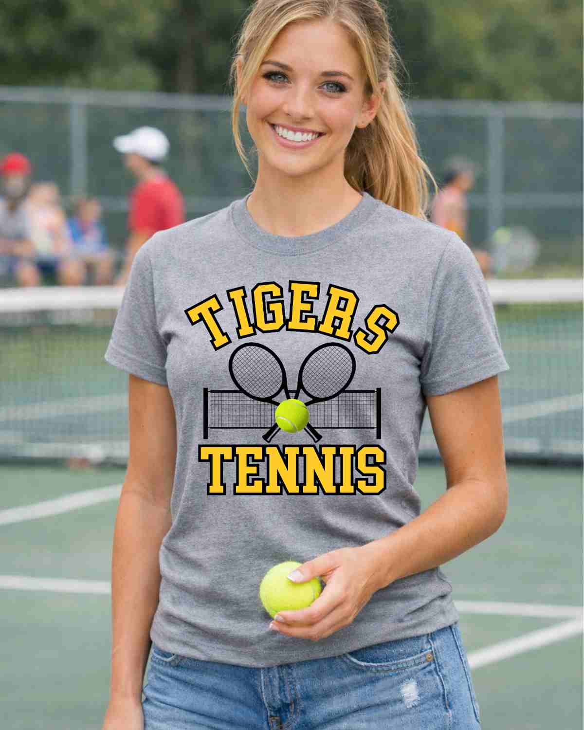 Tigers Tennis Crossed Clubs DTF Transfer - Rustic Grace Heat Transfer Company