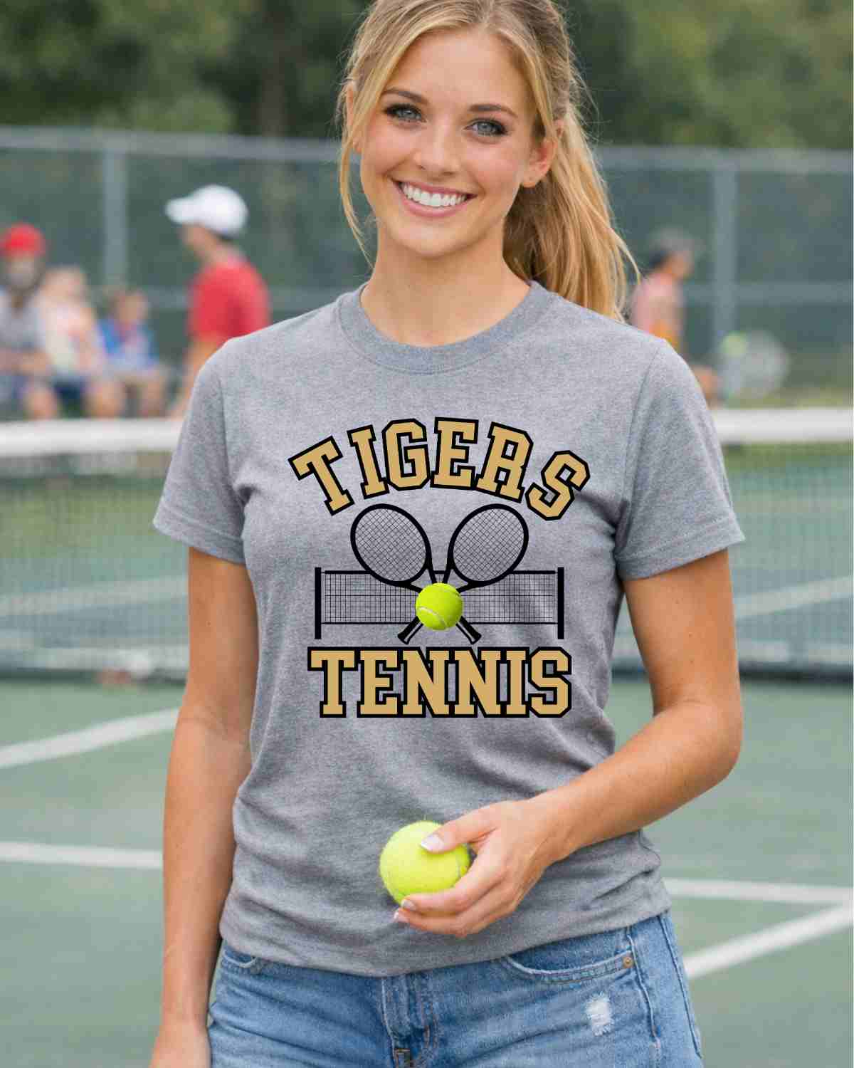 Tigers Tennis Crossed Clubs DTF Transfer - Rustic Grace Heat Transfer Company