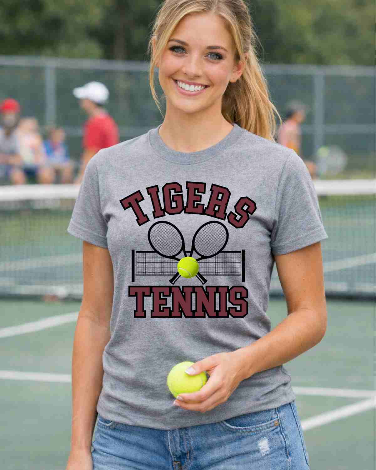 Tigers Tennis Crossed Clubs DTF Transfer - Rustic Grace Heat Transfer Company