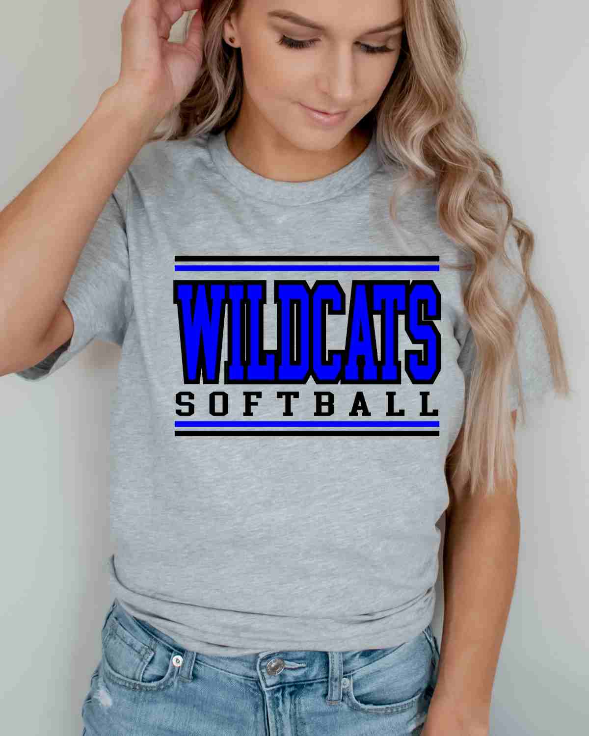 Wildcats Softball Stripes DTF Transfer - Rustic Grace Heat Transfer Company