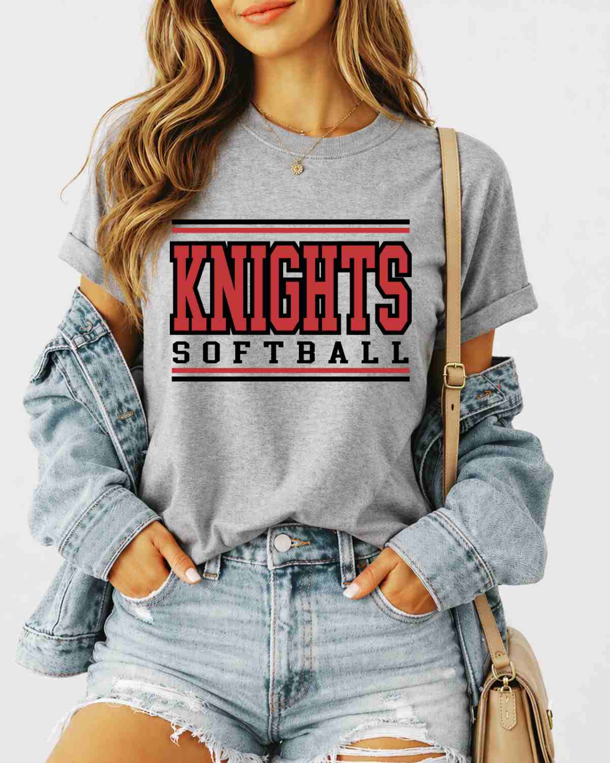Knights Softball Stripes DTF Transfer - Rustic Grace Heat Transfer Company