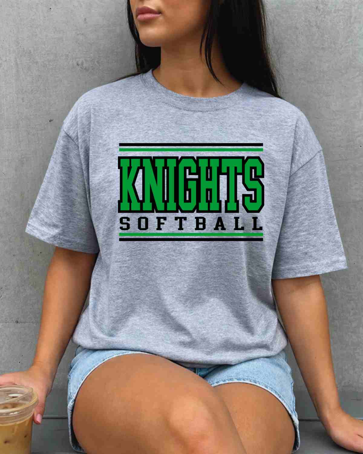 Knights Softball Stripes DTF Transfer - Rustic Grace Heat Transfer Company