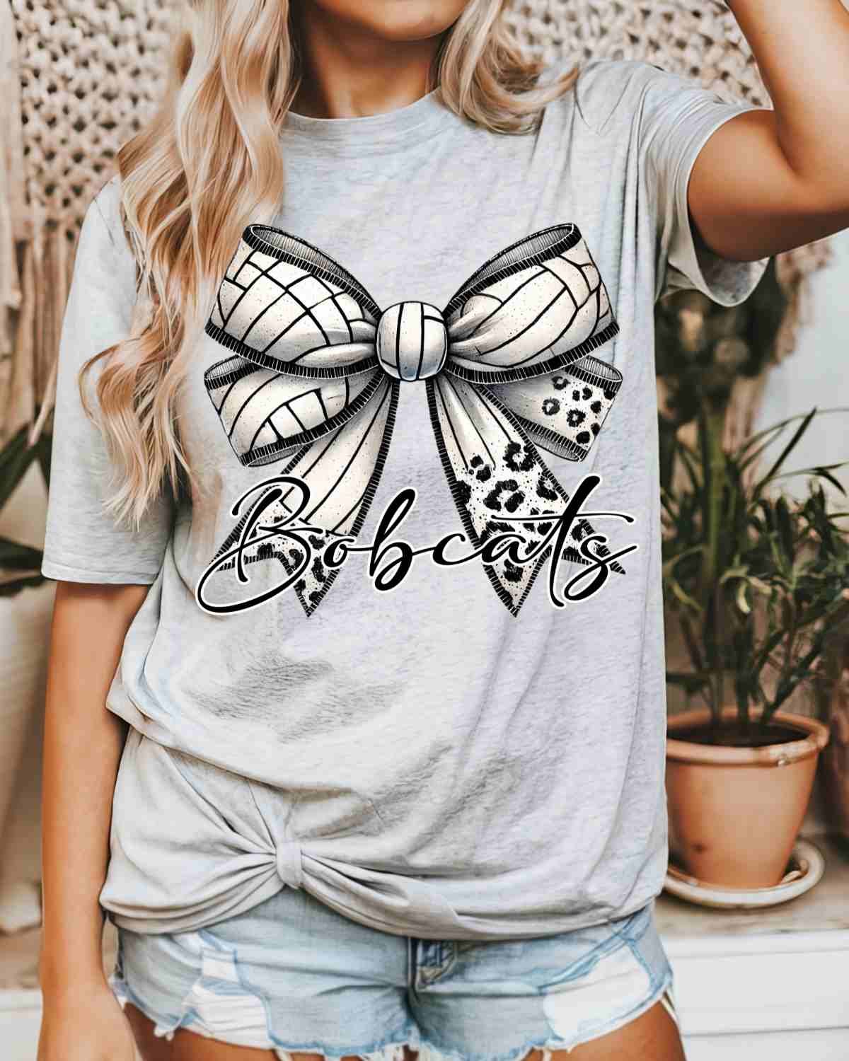 Bobcats Volleyball Bow DTF Transfer