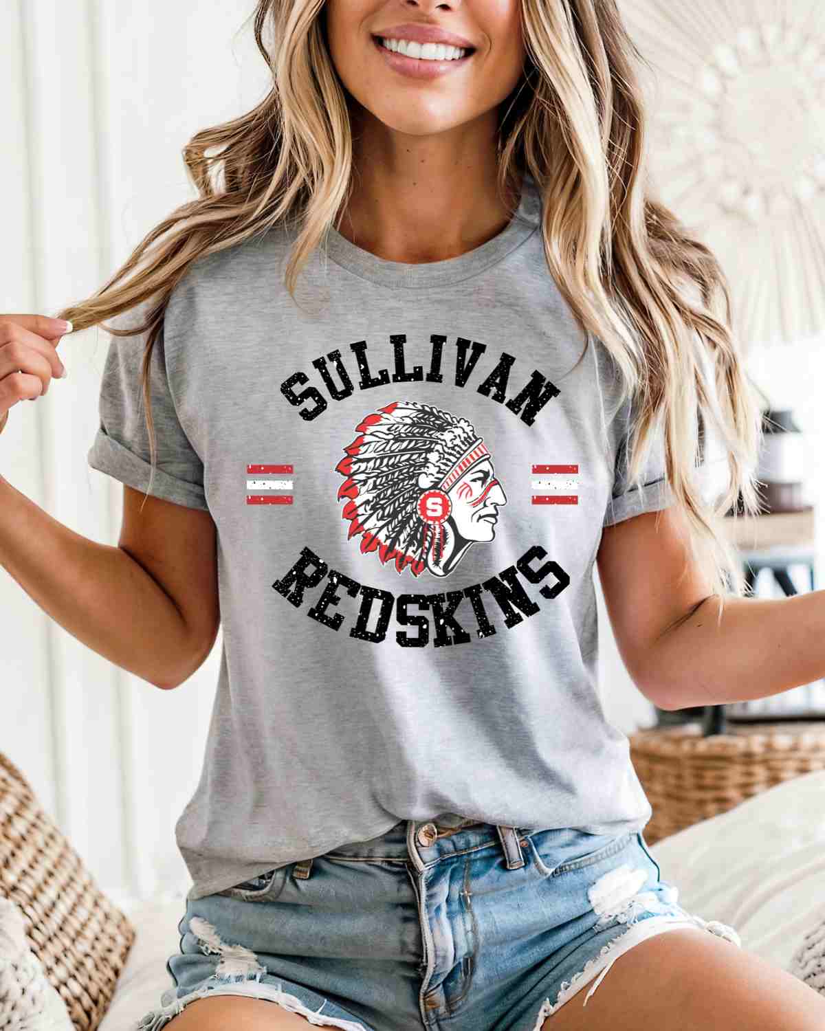 Sullivan Redskins Circle Logo DTF Transfer