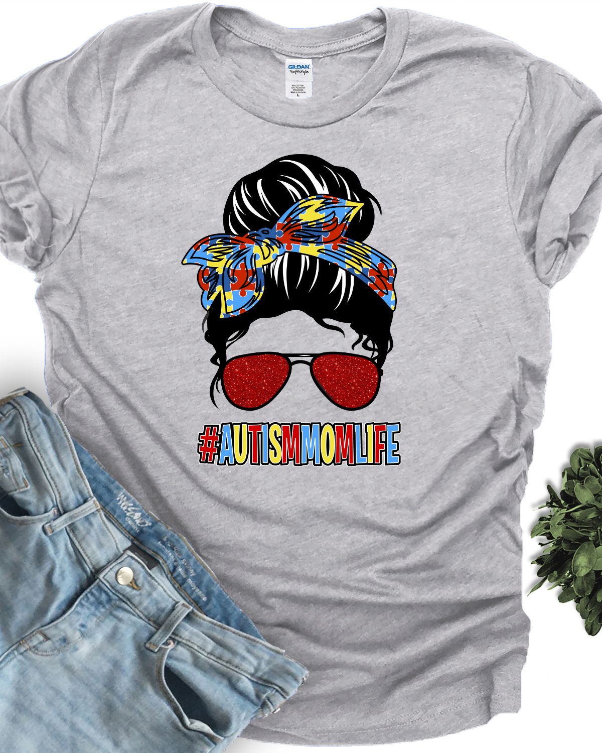 #AUTISMMOMLIFE Messy Bun DTF Transfer
