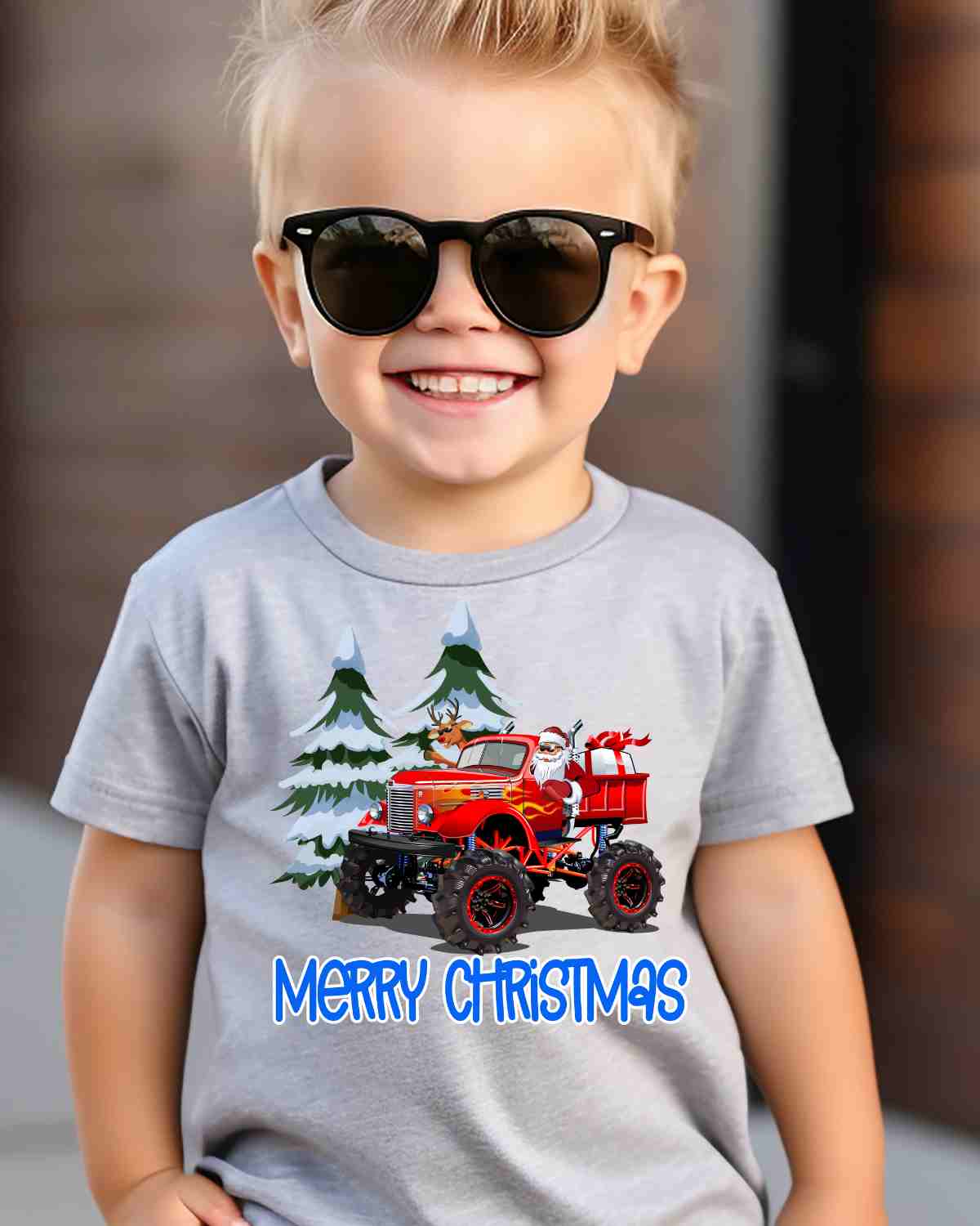 Monster Truck Christmas DTFF Transfer