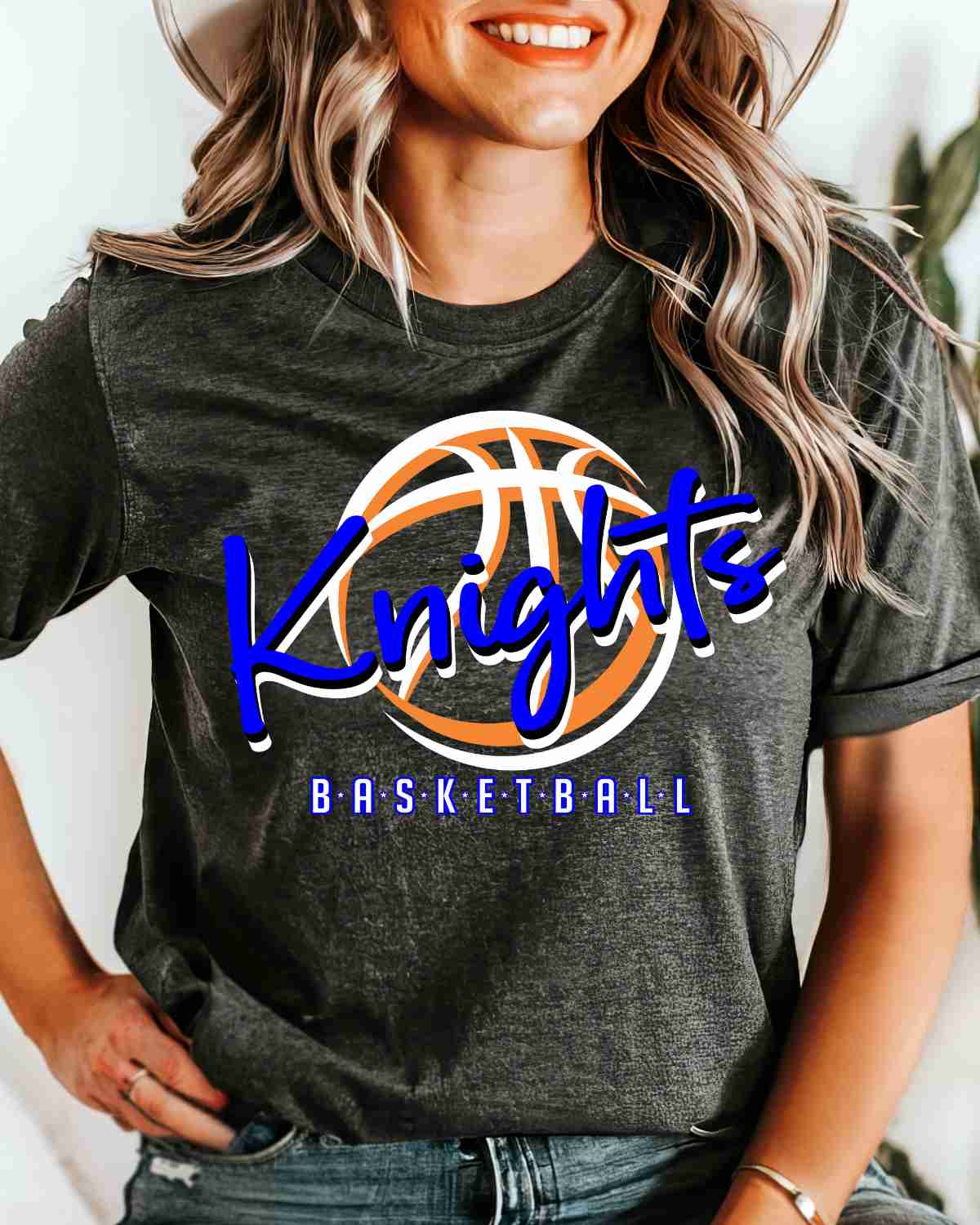 Knights Basketball Outline DTF Transfer