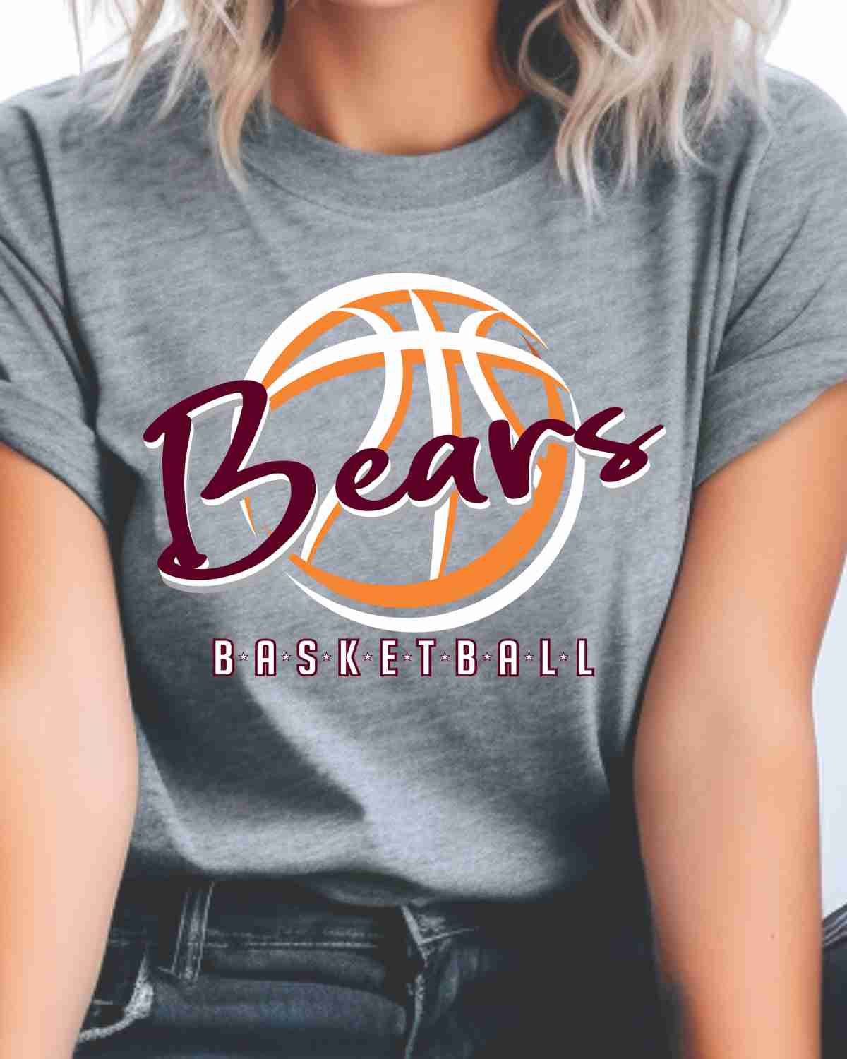 Bears Basketball Outline DTF Transfer