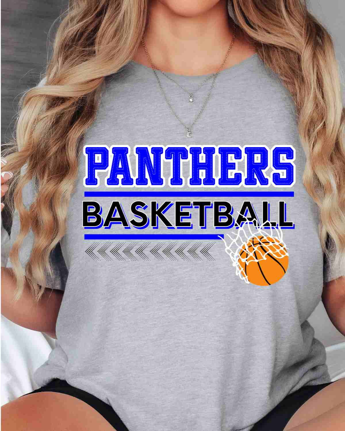 Panthers Basketball Arrows & Hoop DTF Transfer