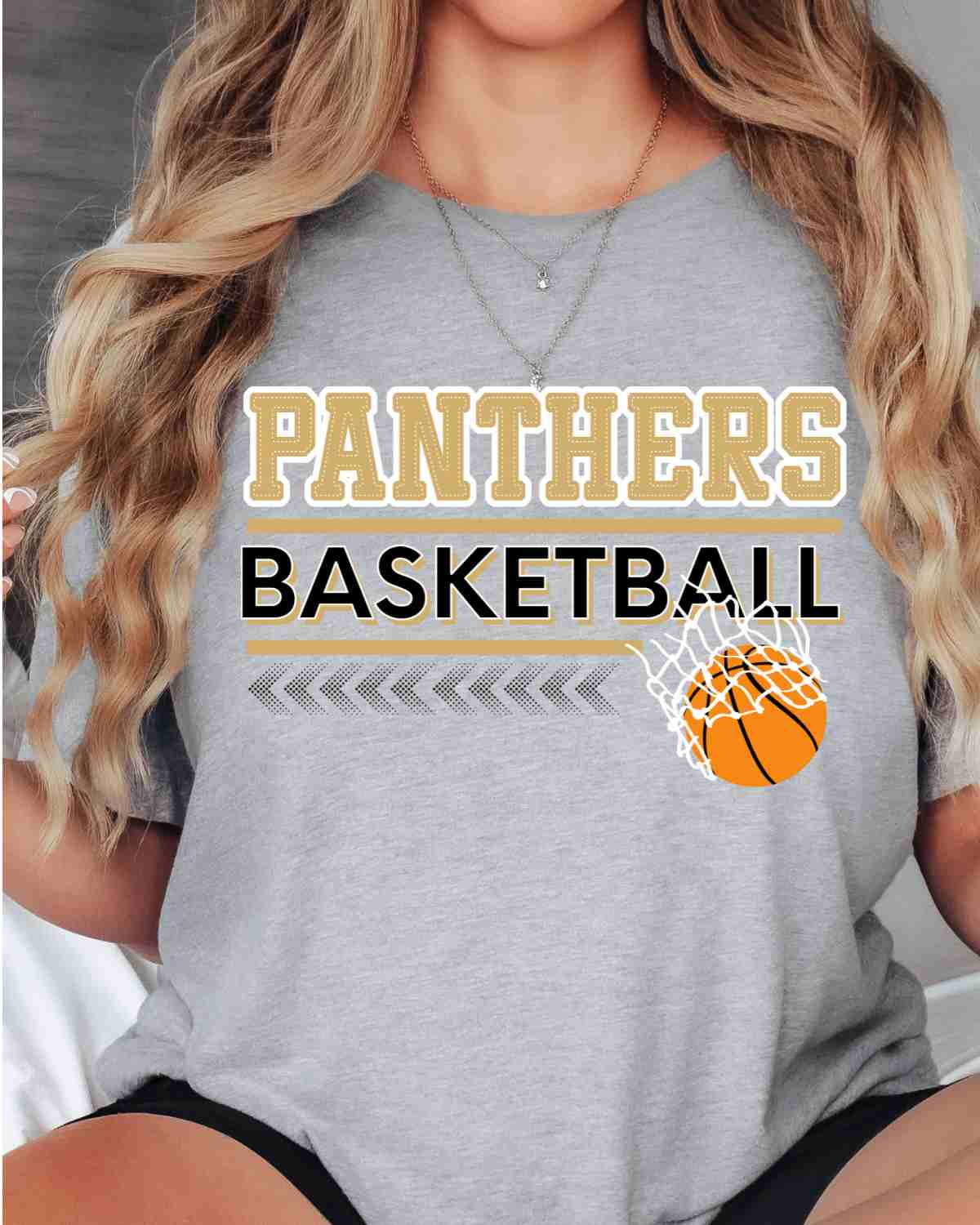 Panthers Basketball Arrows & Hoop DTF Transfer
