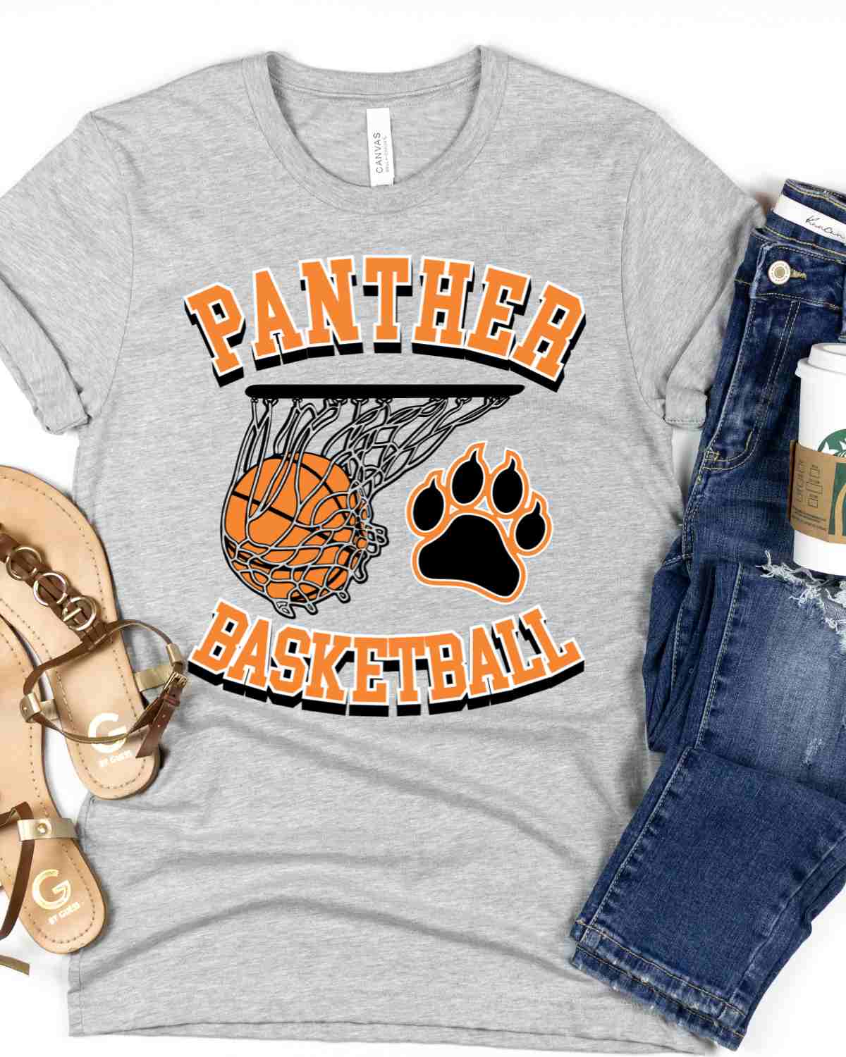 Panther Basketball Hoop DTF Transfer