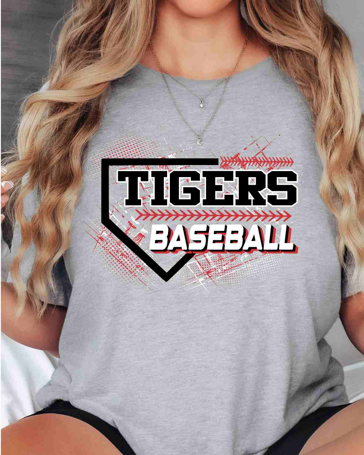 Tigers Baseball Home Plate Splatter DTF Transfer