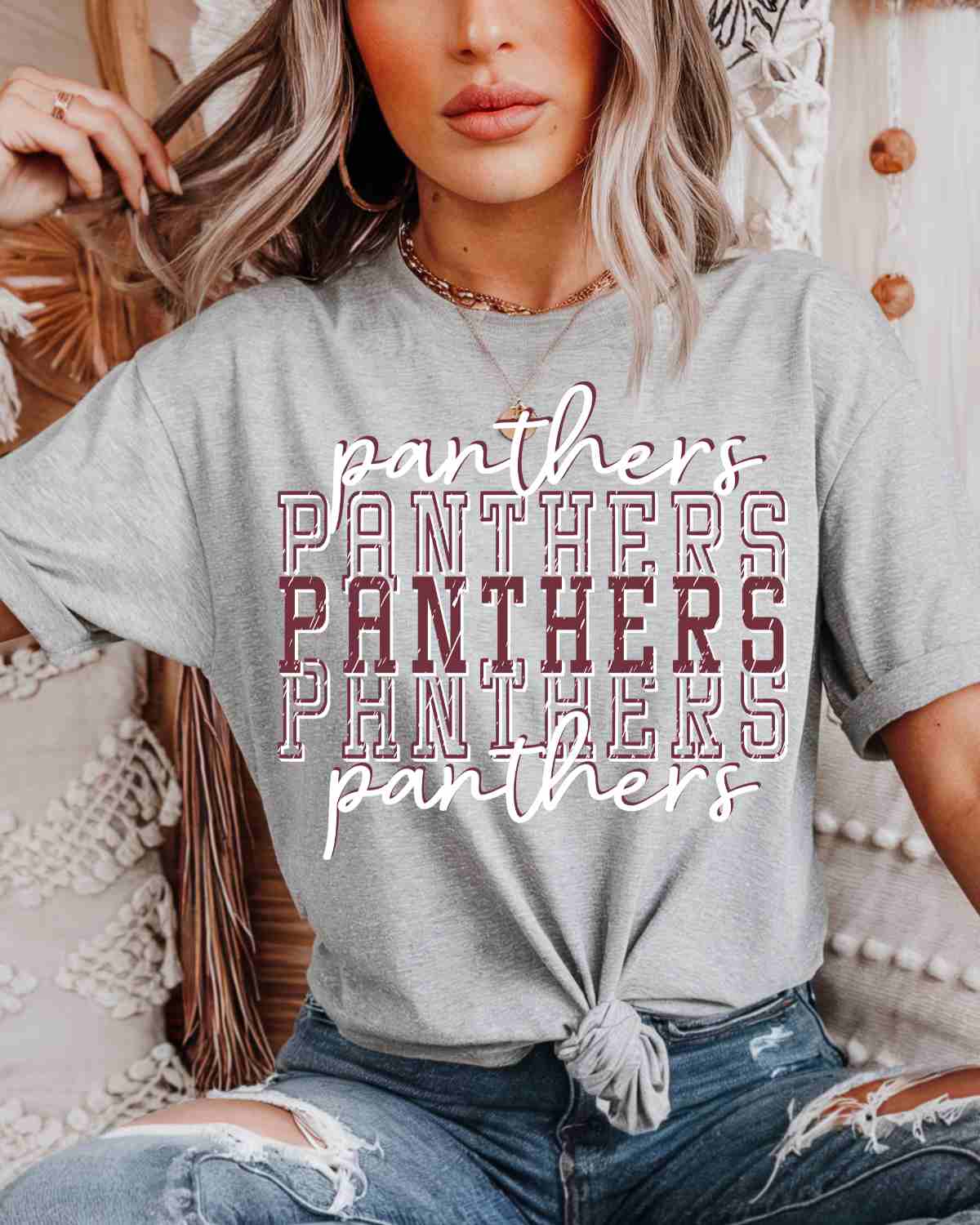 Panthers Repeating DTF Transfer