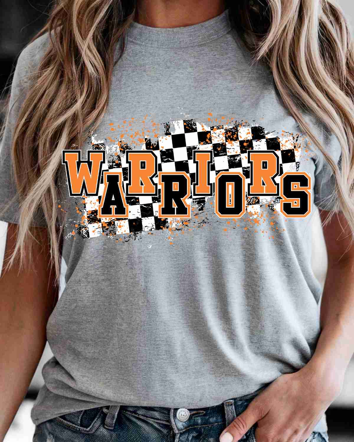 Warriors Checkered Swash DTF Transfer