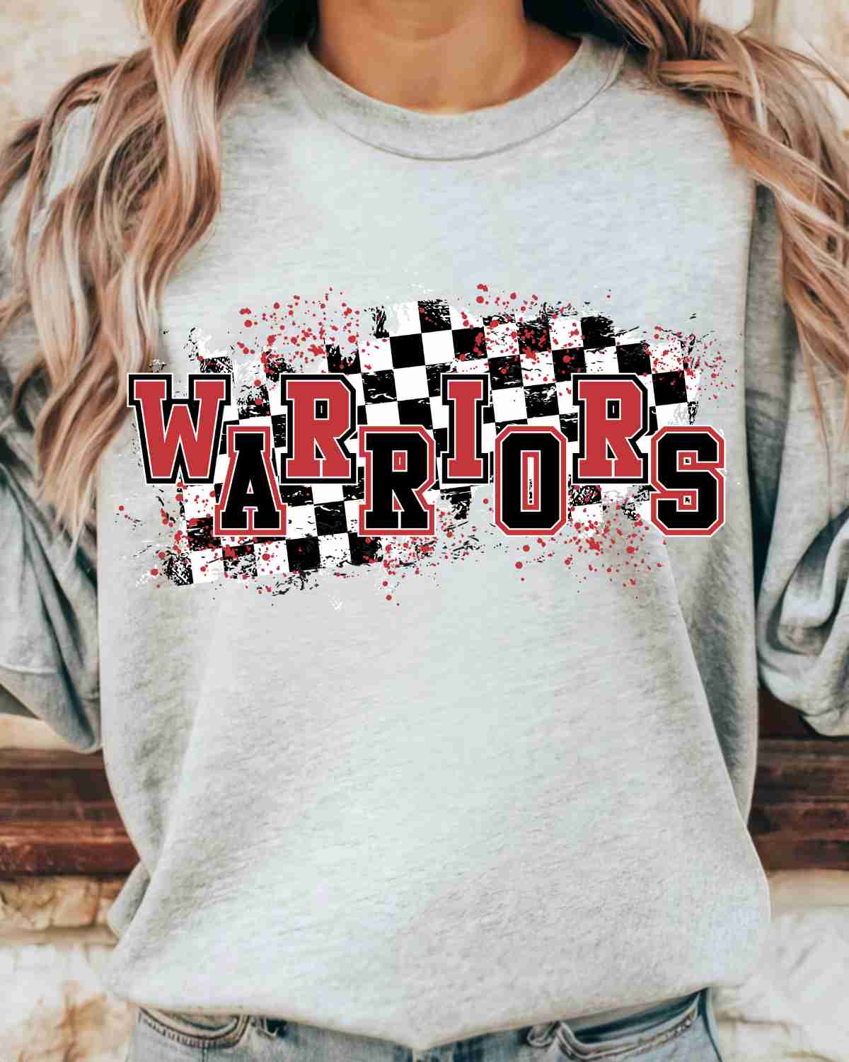 Warriors Checkered Swash DTF Transfer