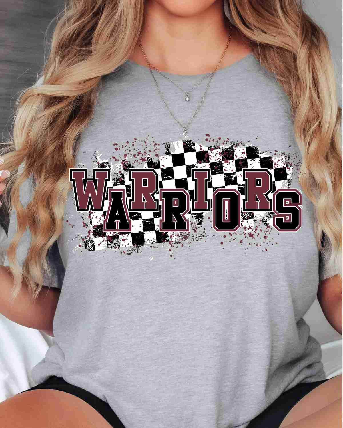 Warriors Checkered Swash DTF Transfer