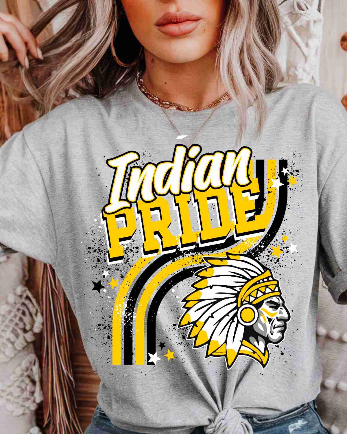 Indian Pride Wavy Stripes DTF Transfer