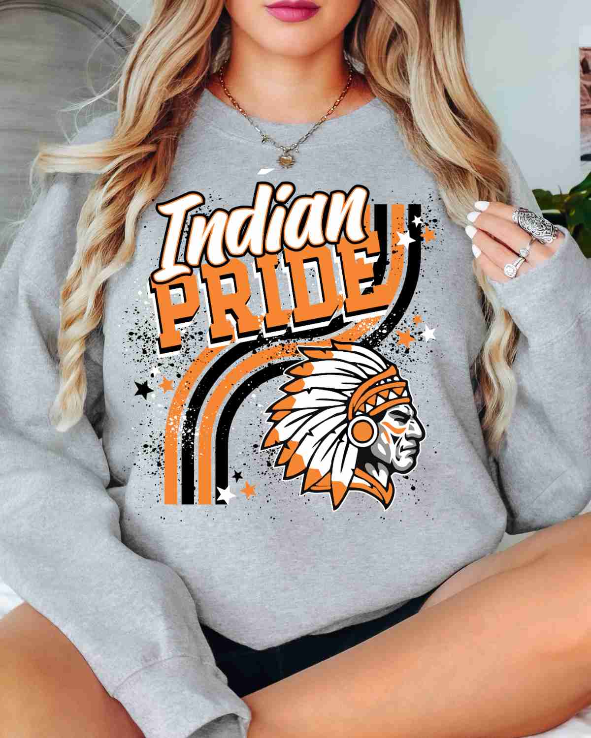 Indian Pride Wavy Stripes DTF Transfer
