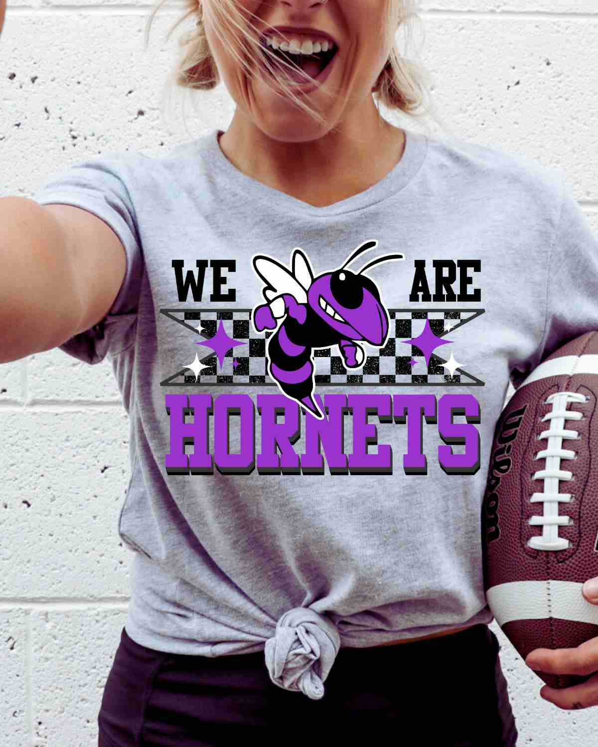 We Are Hornets Checkered Tag DTF Transfer