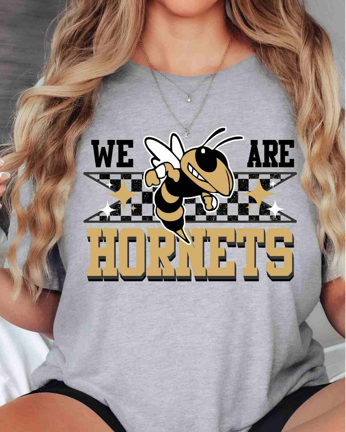 We Are Hornets Checkered Tag DTF Transfer