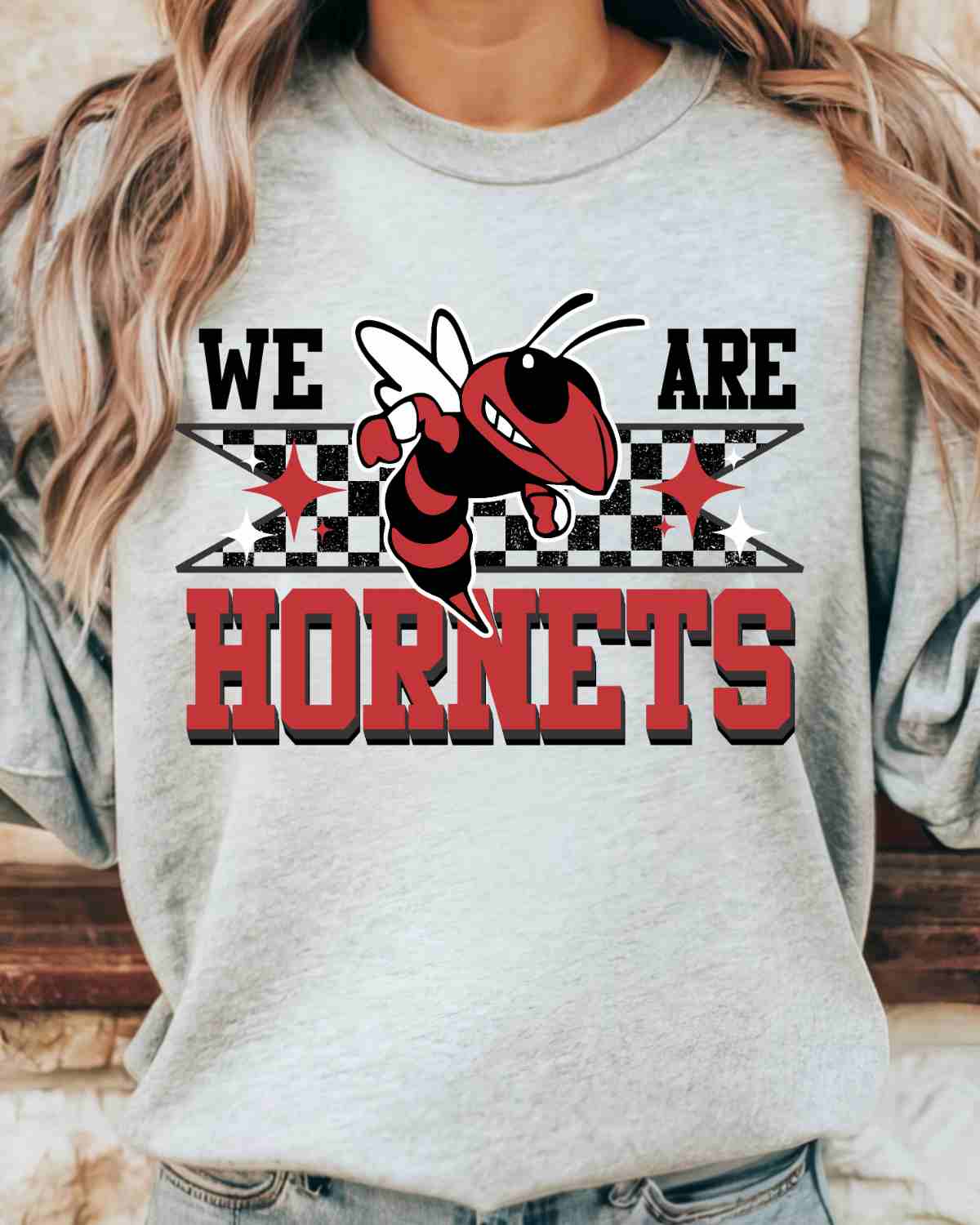 We Are Hornets Checkered Tag DTF Transfer