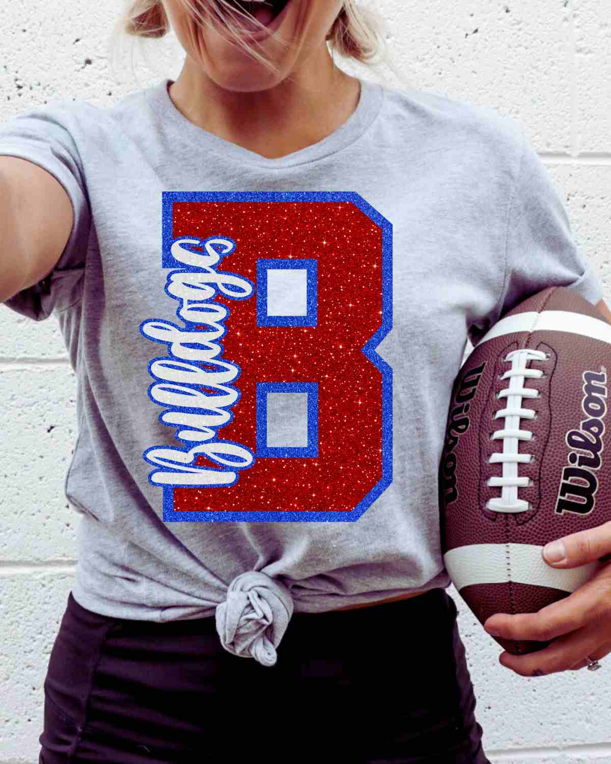 Bulldogs Glitter Letter DTF Transfer