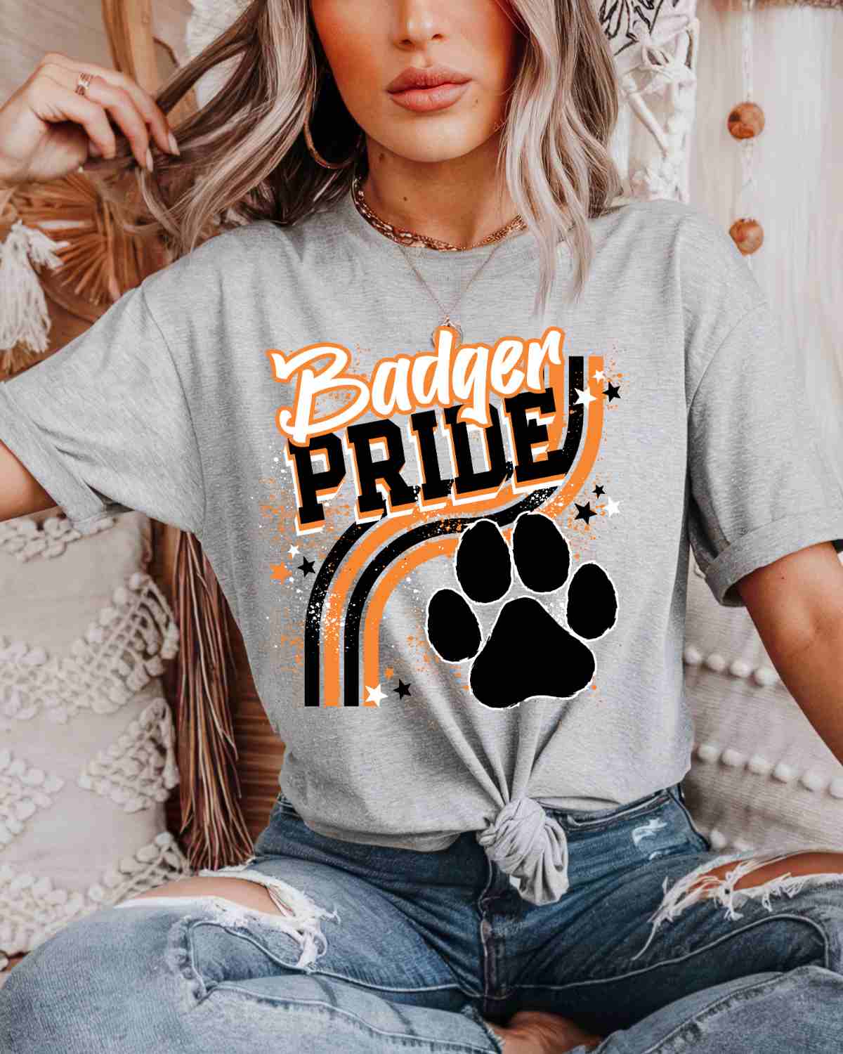 Badger Pride Wavy Stripes DTF Transfer