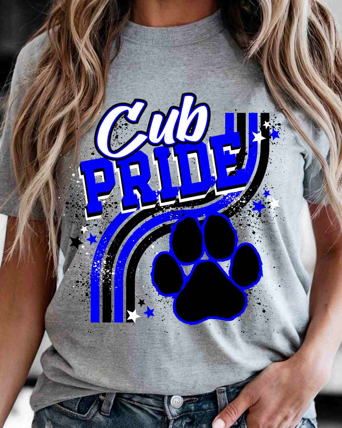 Cub Pride Wavy Stripes DTF Transfer