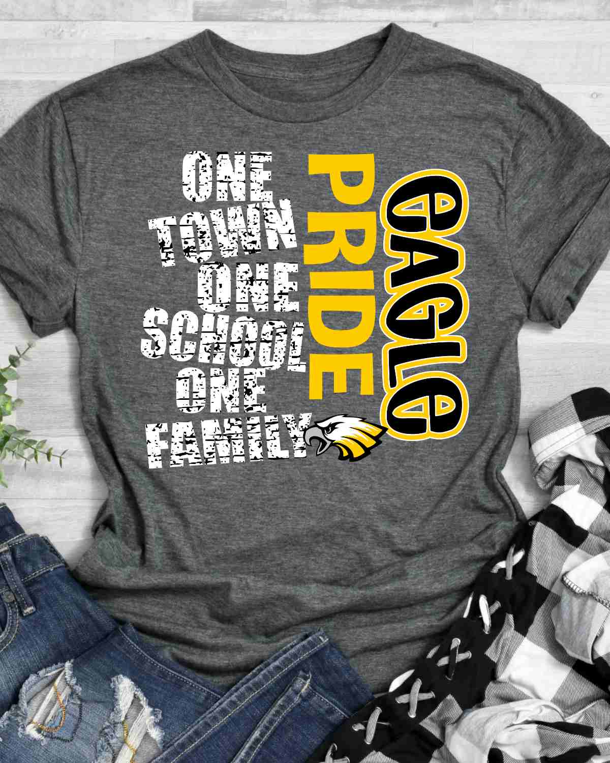 One Town One School Eagle Pride DTF Transfer