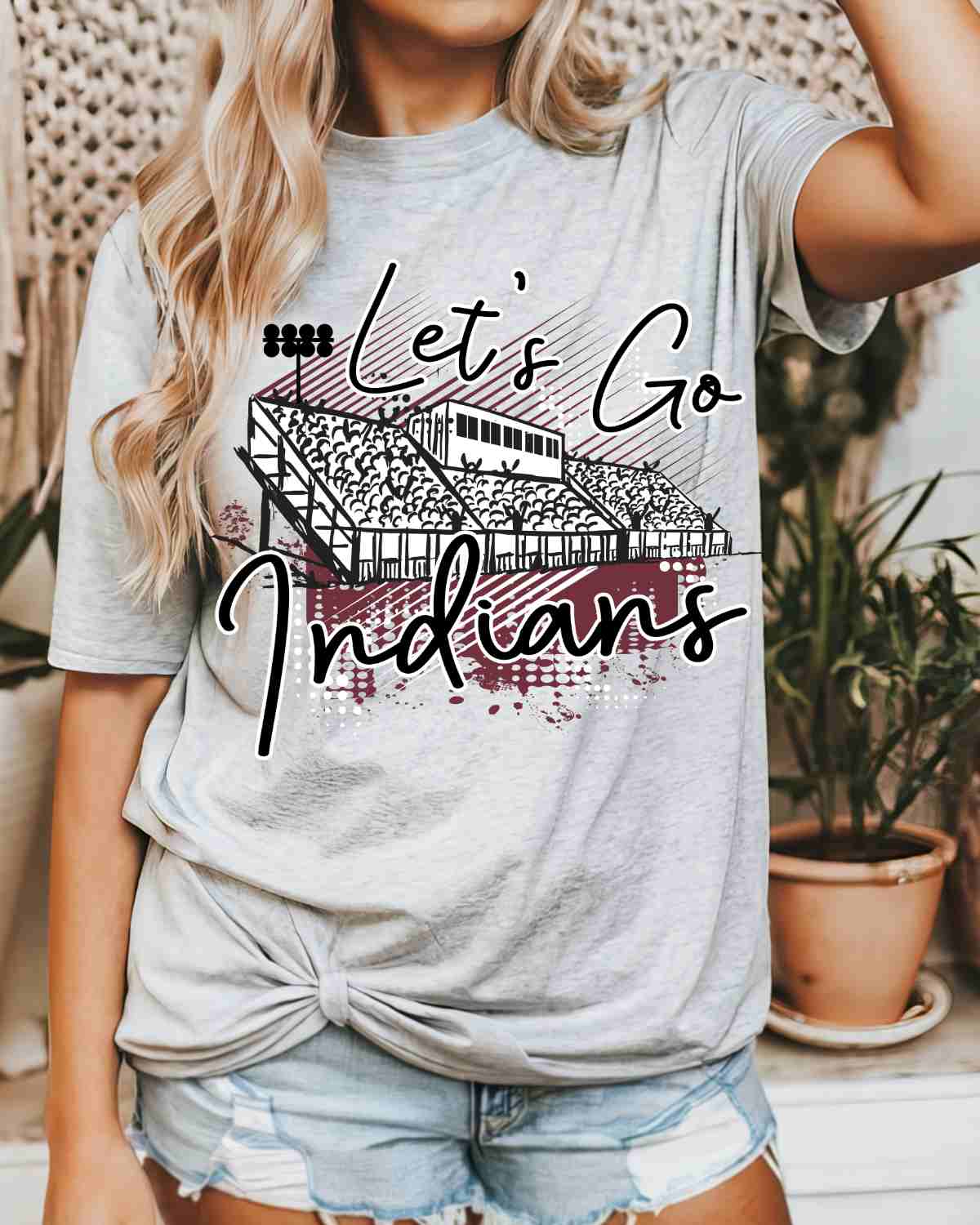 Let's Go Indians Stadium DTF Transfer