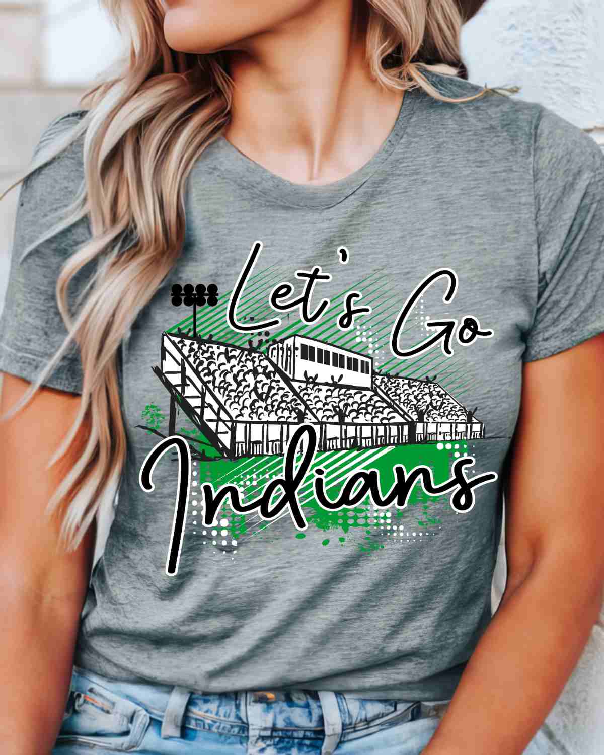 Let's Go Indians Stadium DTF Transfer