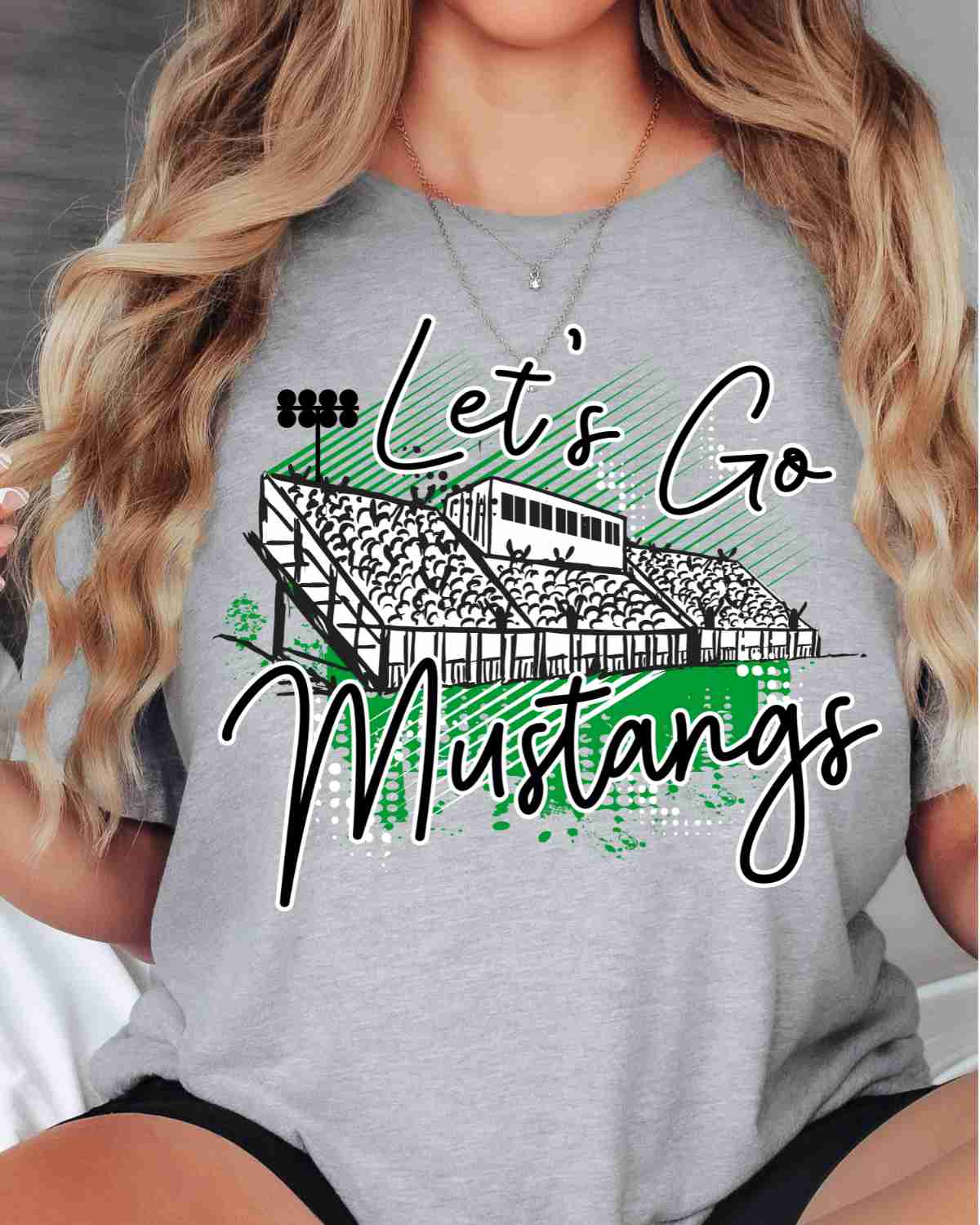 Let's Go Mustangs Stadium DTF Transfer