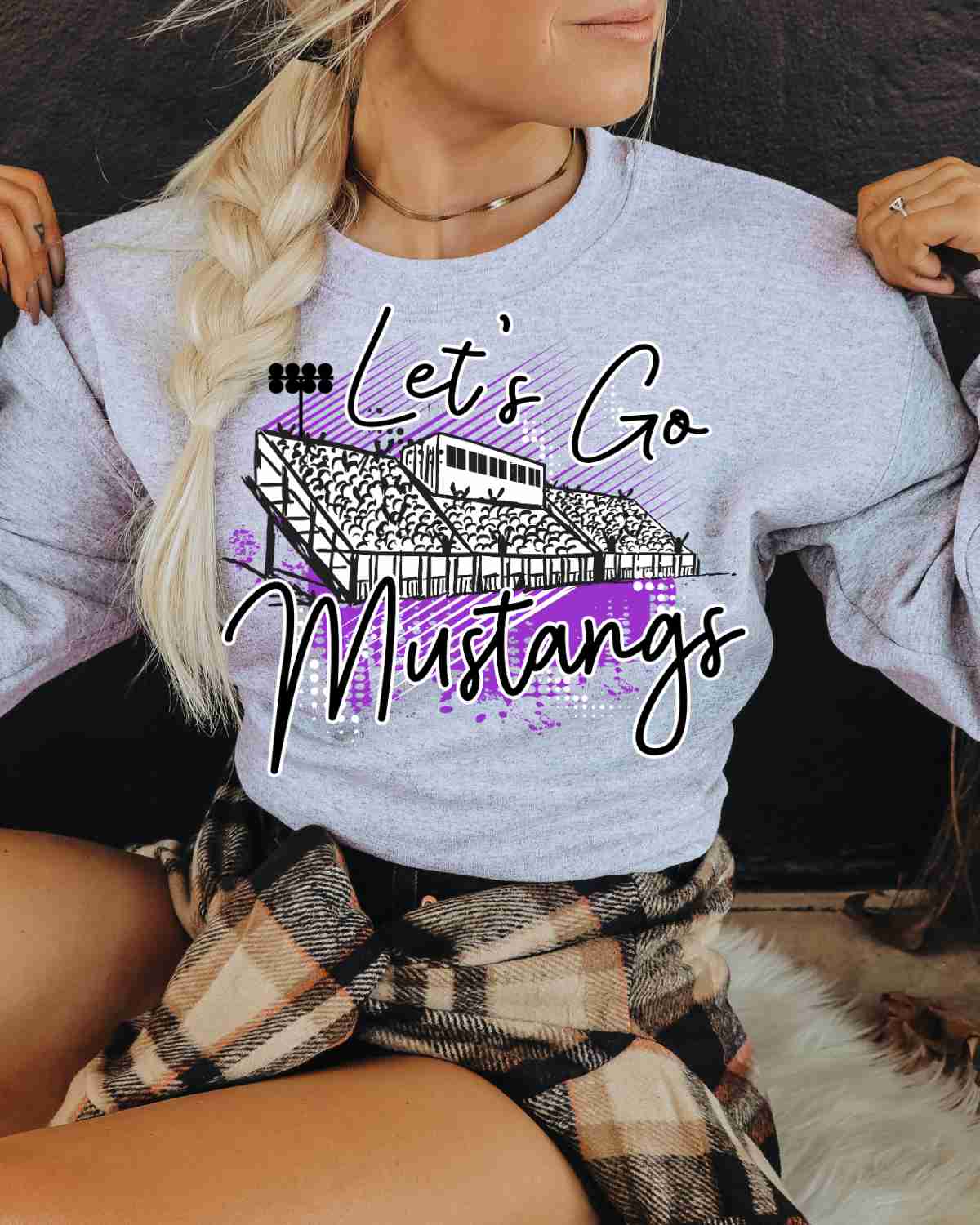 Let's Go Mustangs Stadium DTF Transfer