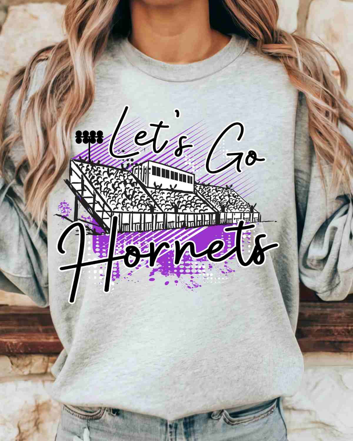 Let's Go Hornets Stadium DTF Transfer