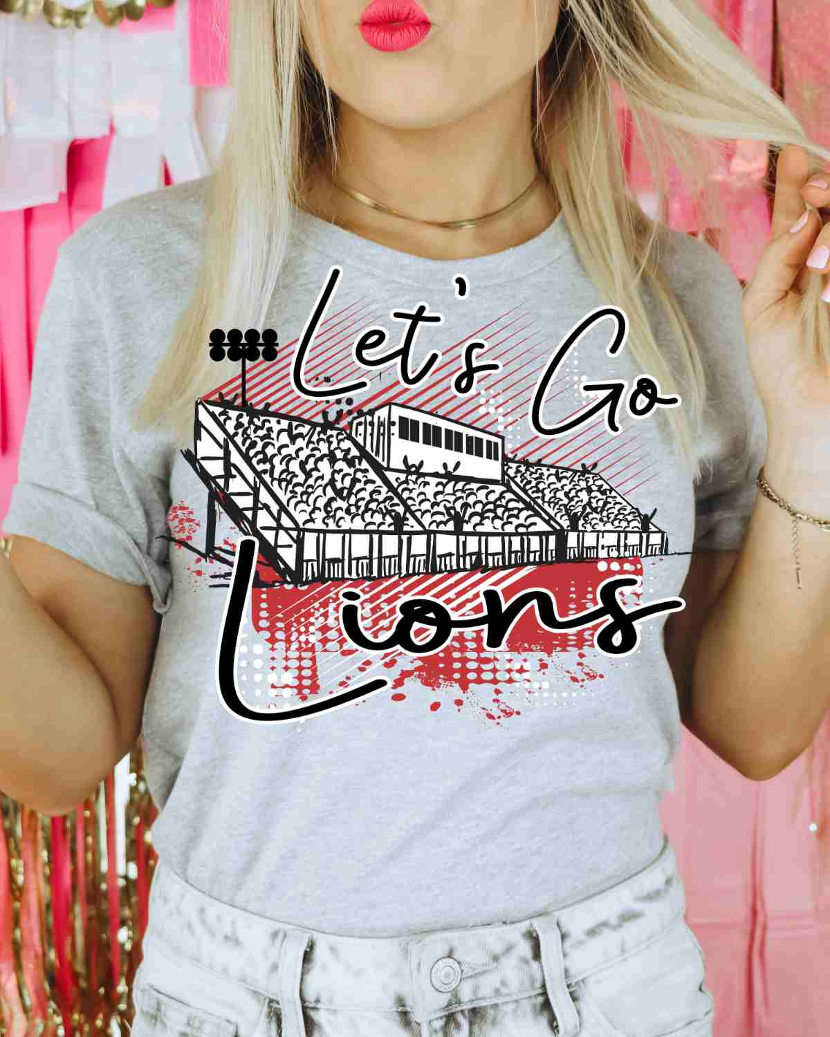 Let's Go Lions Stadium DTF Transfer