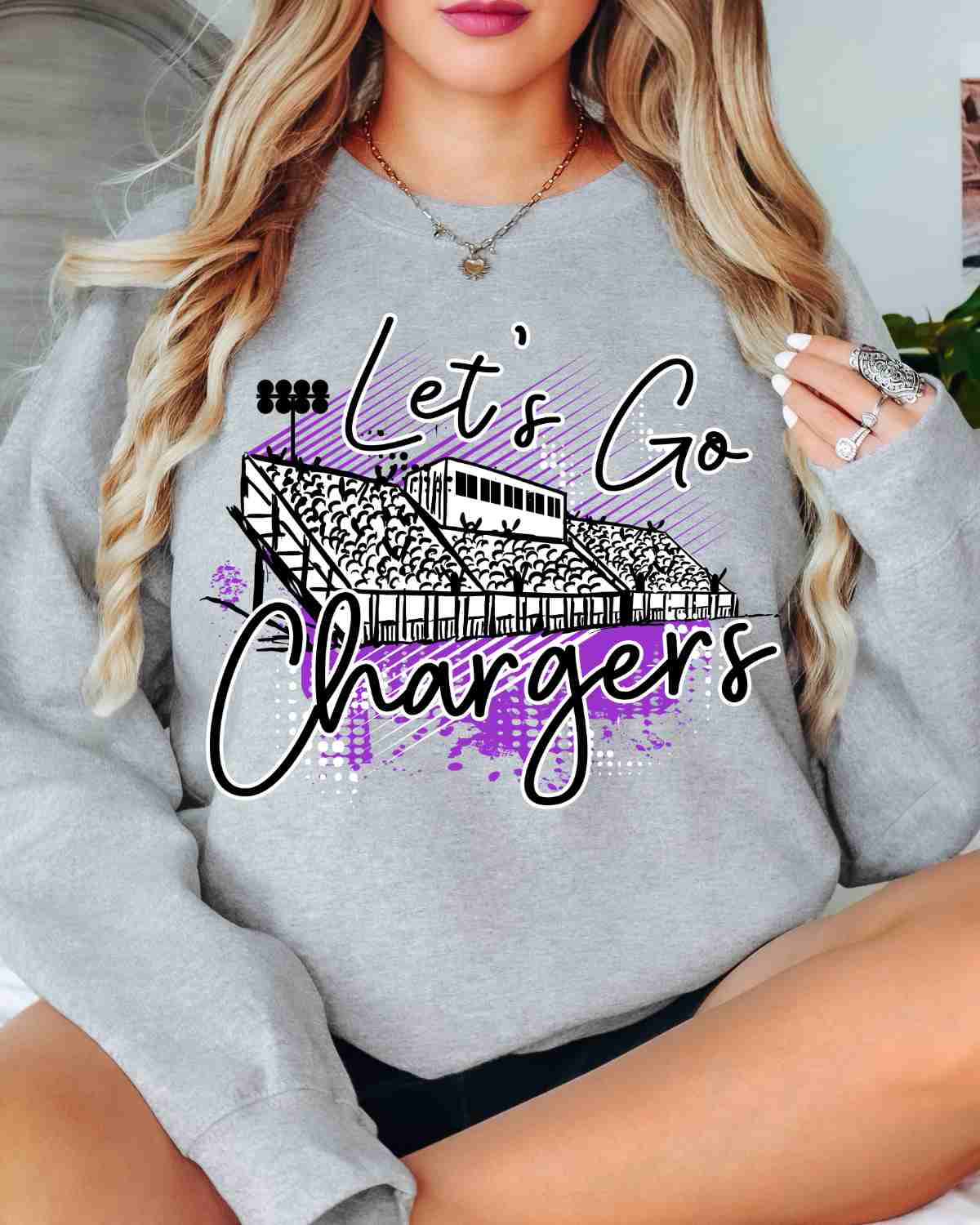 Let's Go Chargers Stadium DTF Transfer