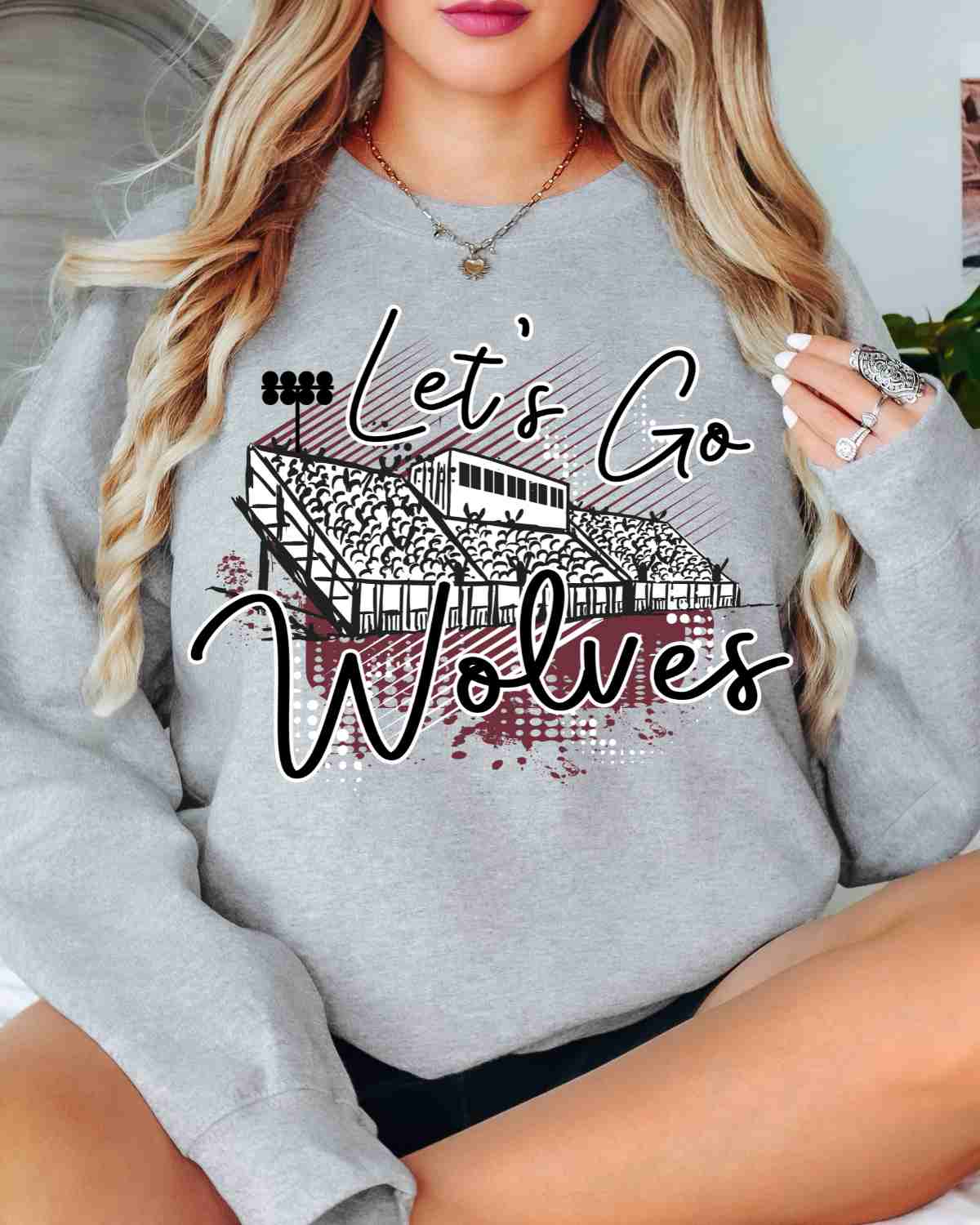 Let's Go Wolves Stadium DTF Transfer