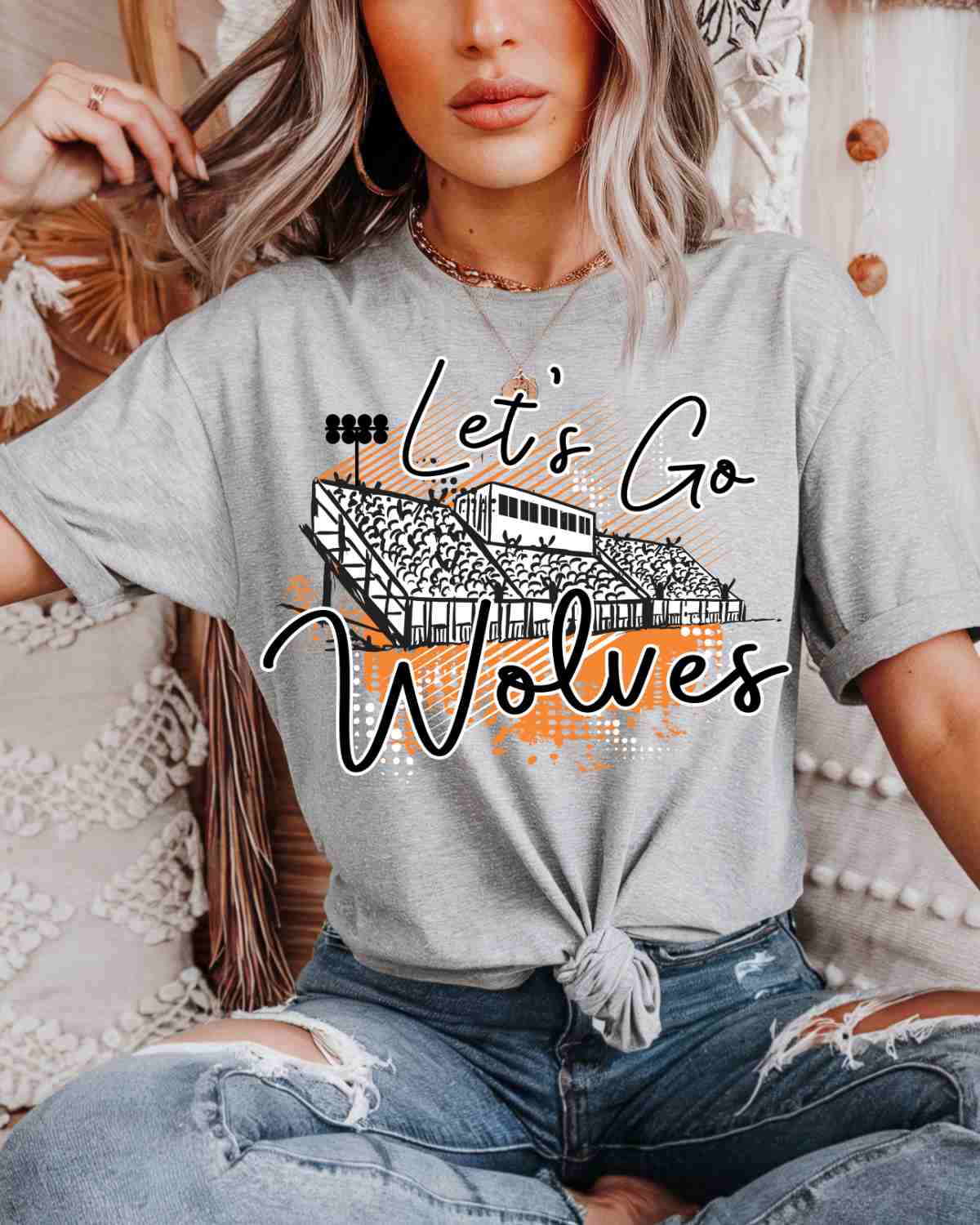 Let's Go Wolves Stadium DTF Transfer