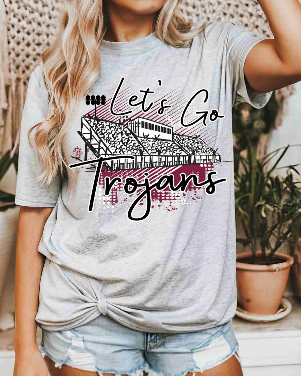 Let's Go Trojans Stadium DTF Transfer