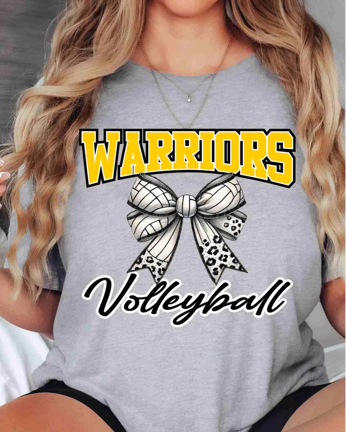 Warriors Volleyball Coquette Bow DTF Transfer