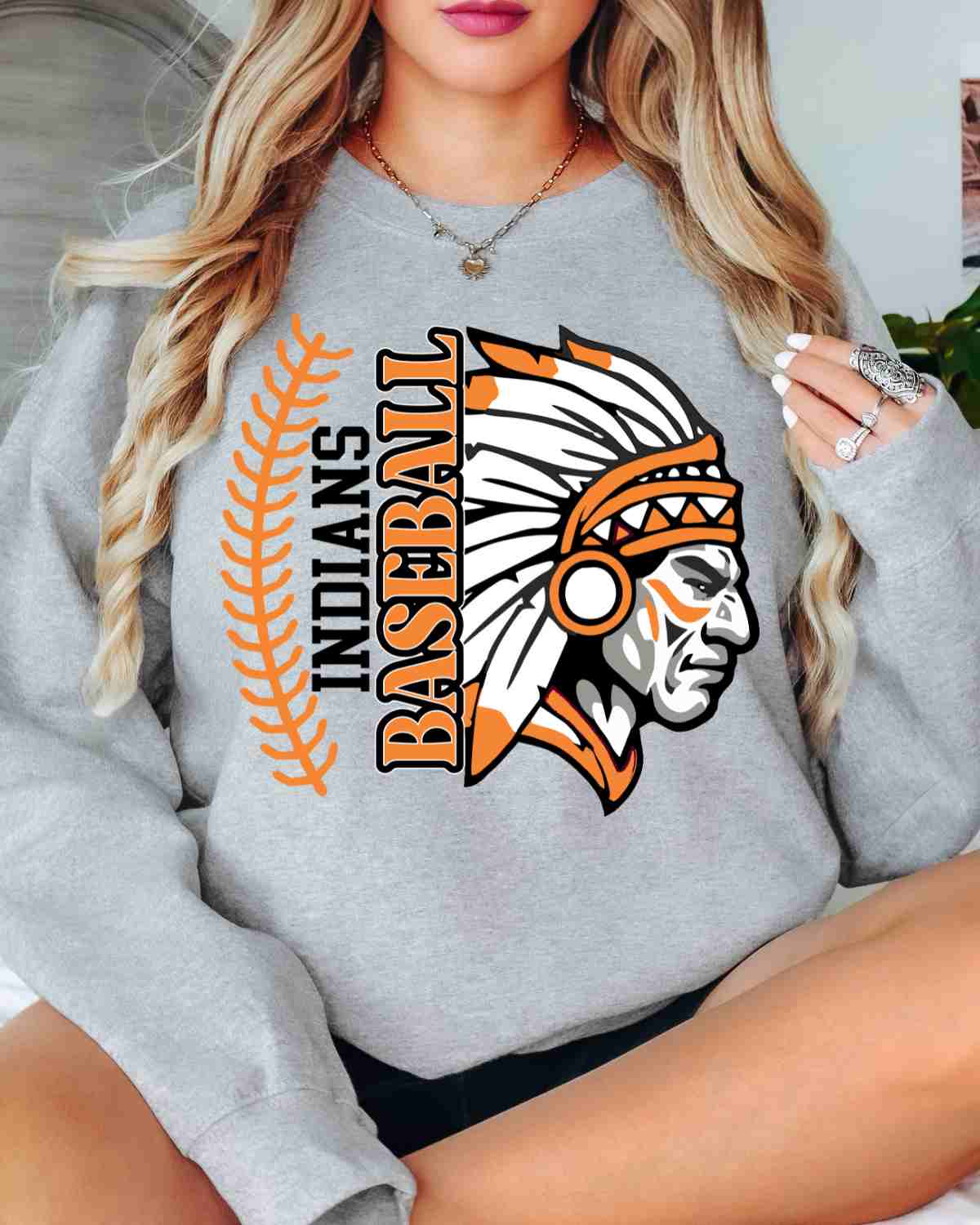 Indians Baseball Split DTF Transfer