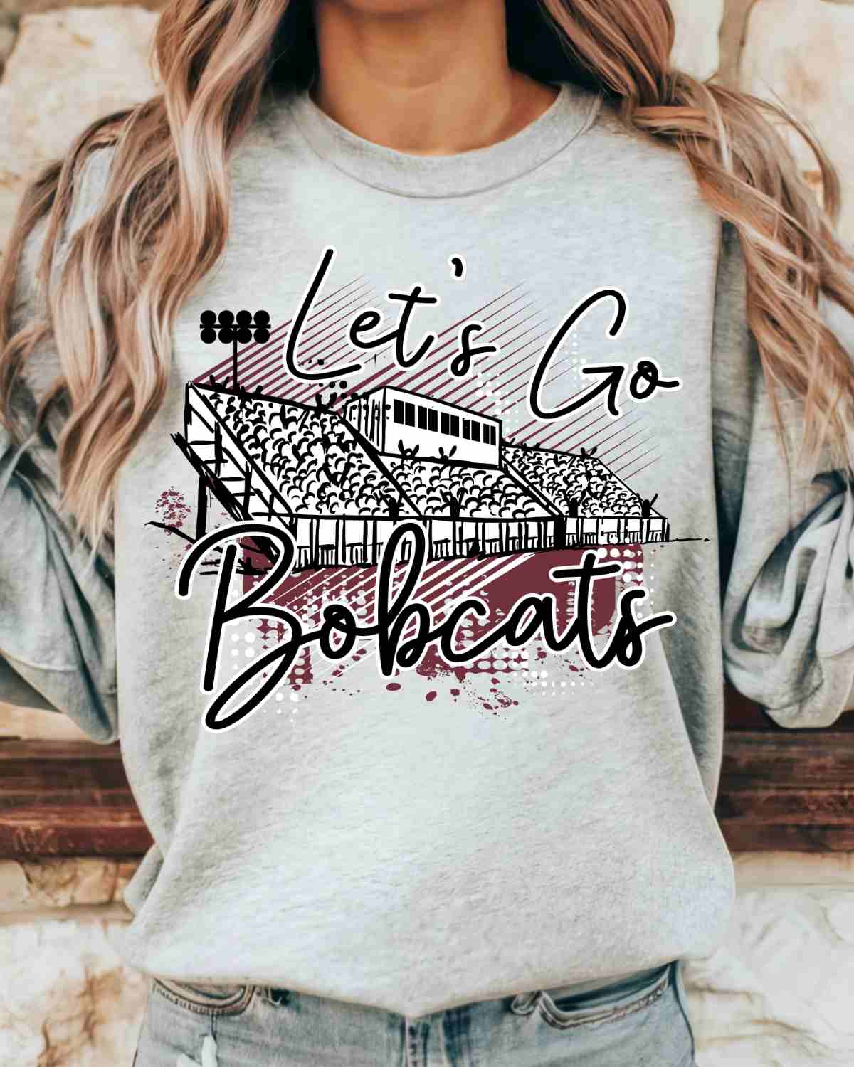 Let's Go Bobcats Stadium DTF Transfer