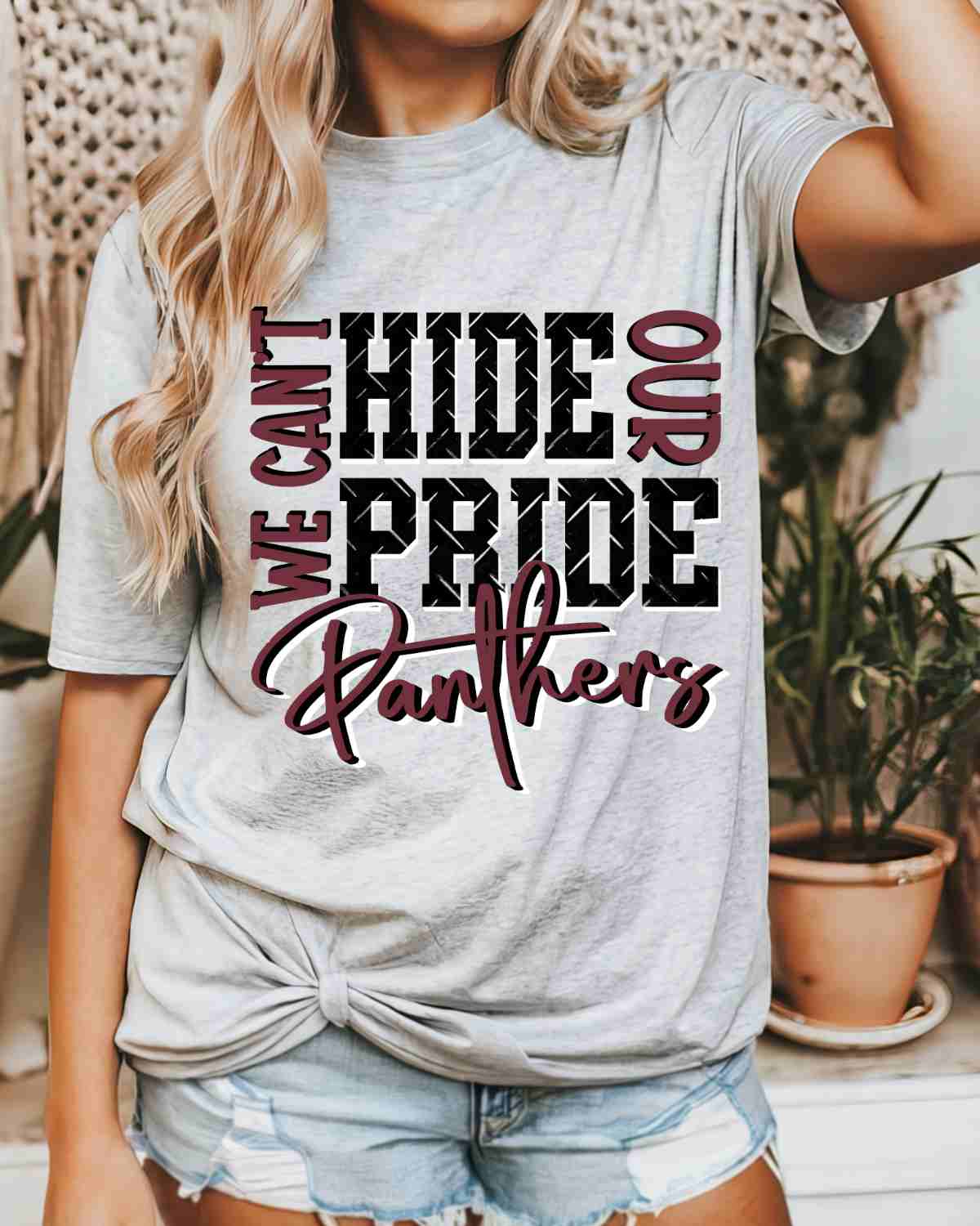 We Can't Hide Our Pride Panthers DTF Transfer - Rustic Grace Heat Transfer Company