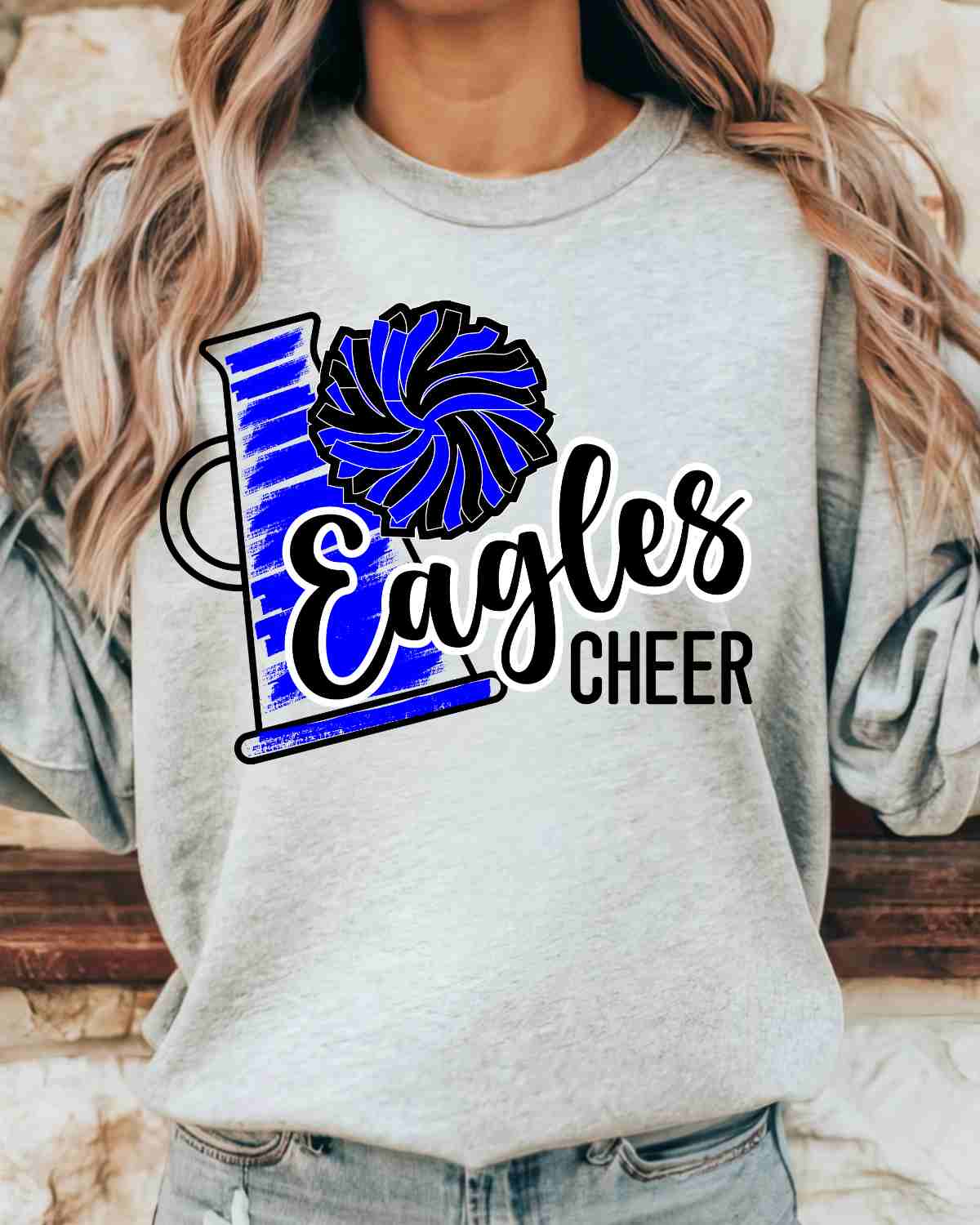 Eagles Cheer Megaphone DTF Transfer - Rustic Grace Heat Transfer Company