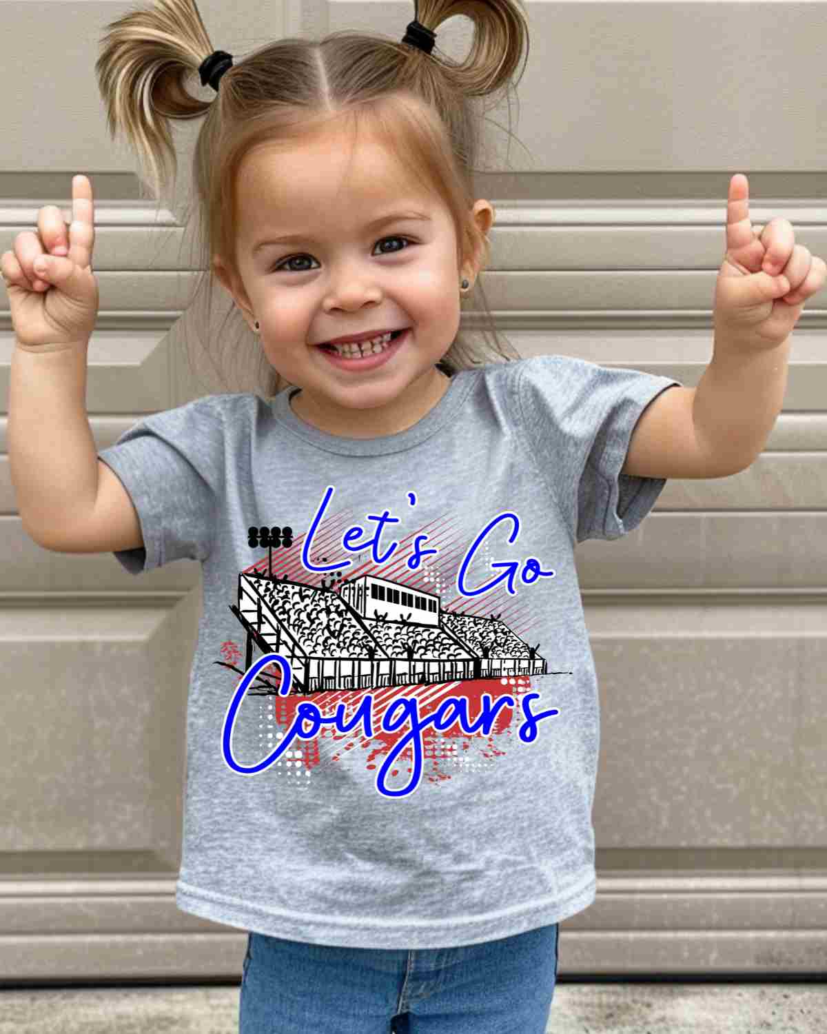 Let's Go Cougars Stadium DTF Transfer