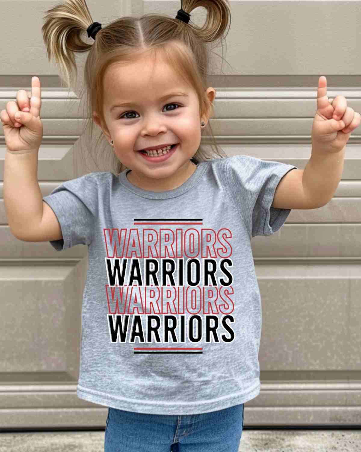 Warriors Outline Repeating DTF Transfer