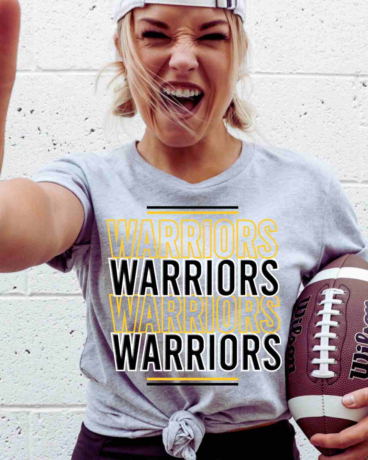 Warriors Outline Repeating DTF Transfer