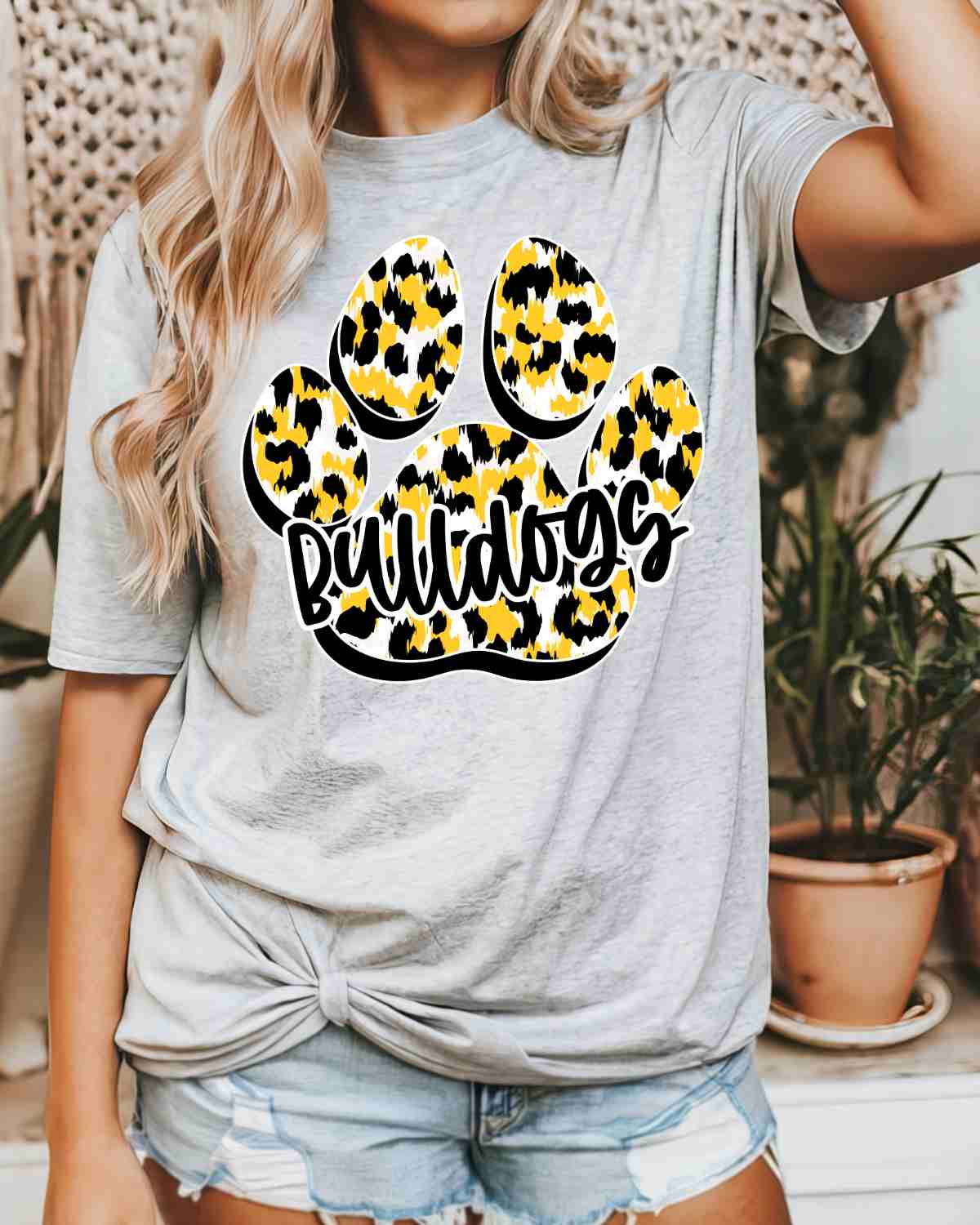 Bulldogs Paw Print DTF Transfer
